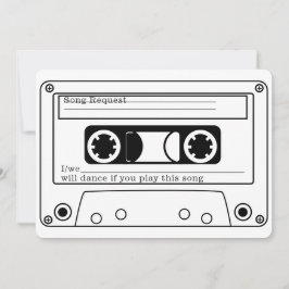 80er Style Retro Musik-Tape Hochzeit RSVP Einladung