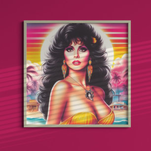 80er Summer Woman Poster