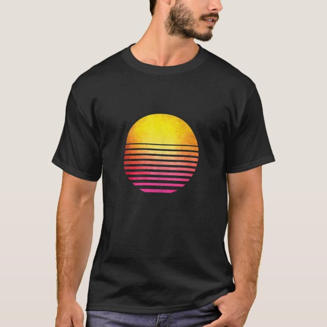 80er Sunset Vaporwave Synthwave Outdoor Tank Top (Vorderseite)