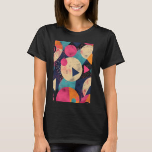 80er Synthwave Retro Abstraktes Muster Art 1 T-Shirt