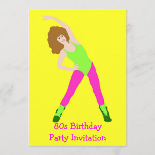 80er thematische Party Einladung 80er retrofluores