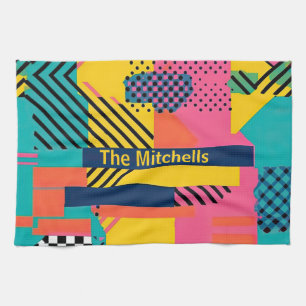 80er Trendy Geschirrtuch