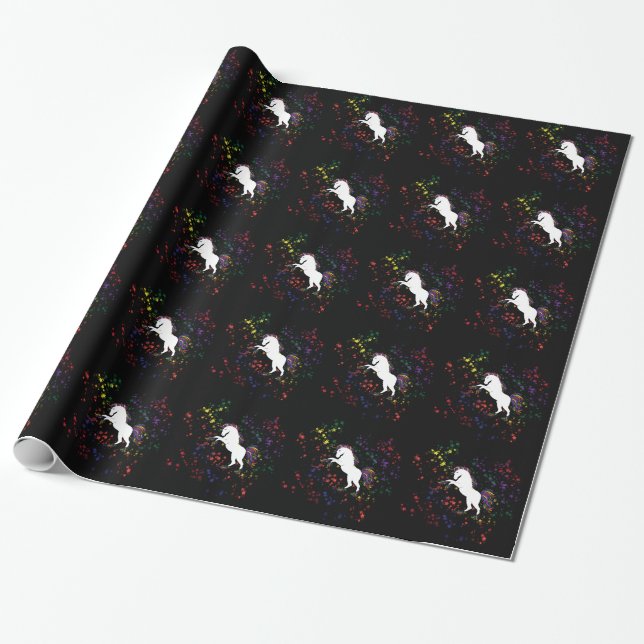 80er unicorn geschenkpapier (Ungerollt)