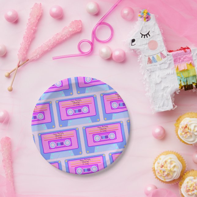 80er Vaporwave Ästhetik 21. Geburtstag Pappteller (Party)