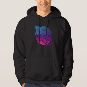 80er Vaporwave Reptile Pet Animal Lizard Tropical Hoodie