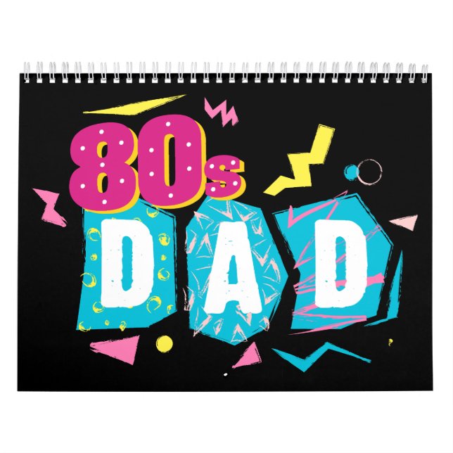 80er Vater-Retro Art-Neonentwurf Kalender (Titelbild)