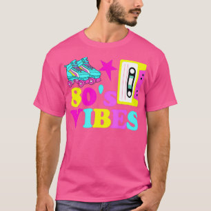 80er Vibes Roller Skate Party Kassettenband T-Shirt