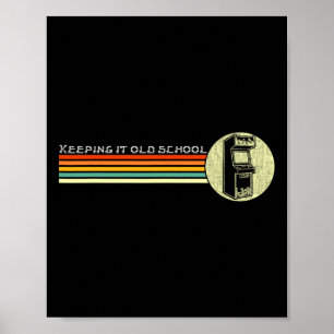 80er Video Game Vintag Retro Arcade Alte Schule Poster