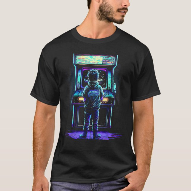 80er Video Game Vintag Retro Arcade T-Shirt (Vorderseite)