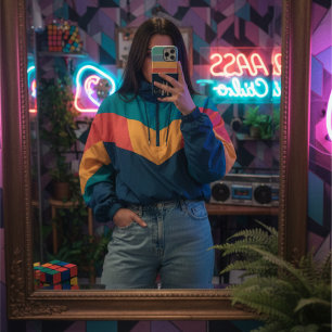 80er Vintag Stripe einfache Monogramm erste benutz iPhone 16 Pro Max Hülle