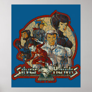 80er Zeichentrick-Klassiker SilverHawks Die Gang Poster