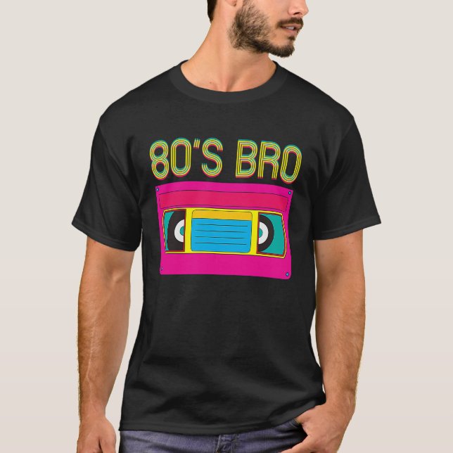80s Bro Vintage Classic Cassette Tape T-Shirt (Vorderseite)