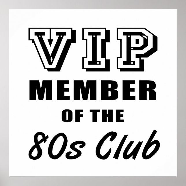 80's Club Geburtstag Poster (Vorne)