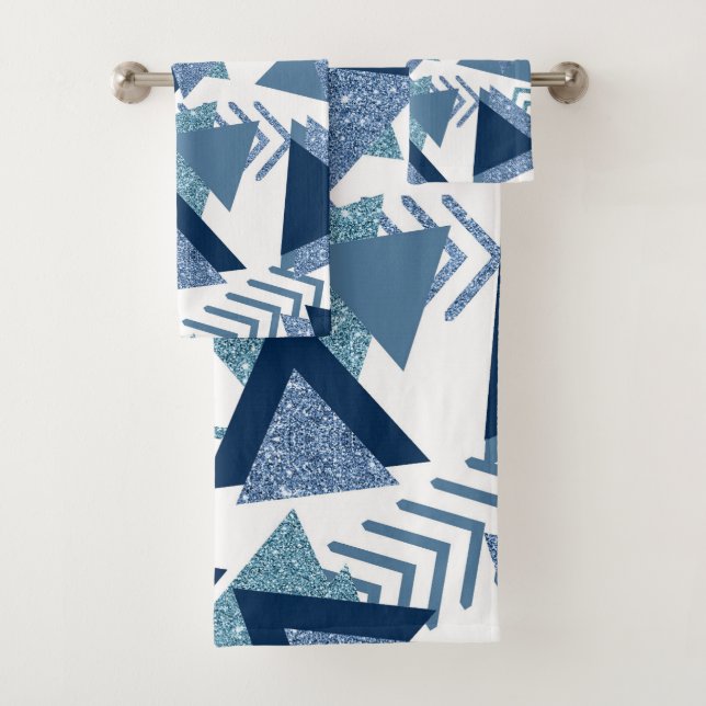 80s Luxe Abstrait | Turquoise et bleu marine (En situation)