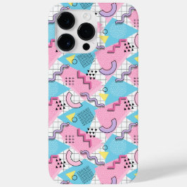 80's Memphis Active Pink Light Blue Case-Mate iPhone 14 Pro Max Hülle