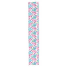 80's Memphis Active Pink Light Blue Großer Tischläufer