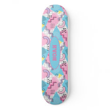 80's Memphis Active Pink Light Blue