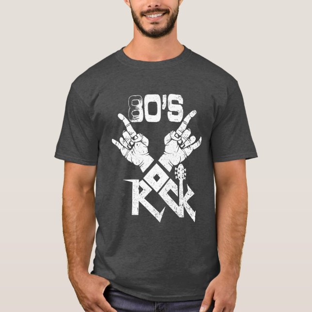 80S Rock Concert Band retro T-Shirt (Vorderseite)
