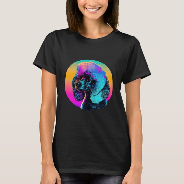80s Synthwave and Poodle Aesthetic T-Shirt (Vorderseite)