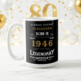 80th Birthday 1946 Legendary Retro Kaffeetasse