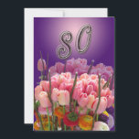80th Birthday Party Einladung<br><div class="desc">An elegant floral party Einladung zum Celebrat an 80th Birthday</div>