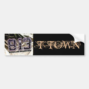 813 T-TOWN Autoaufkleber
