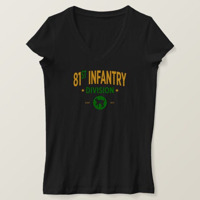 81. Abteilung Infanterie - Militärische Frauen in  T-Shirt (Design vorne)