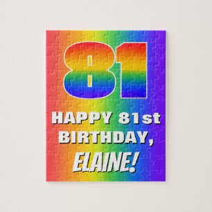 81. Geburtstag: Farbenfroh, Fun Rainbow Pattern # 