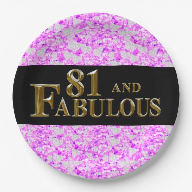 81. Geburtstag Pappteller (Vorderseite)