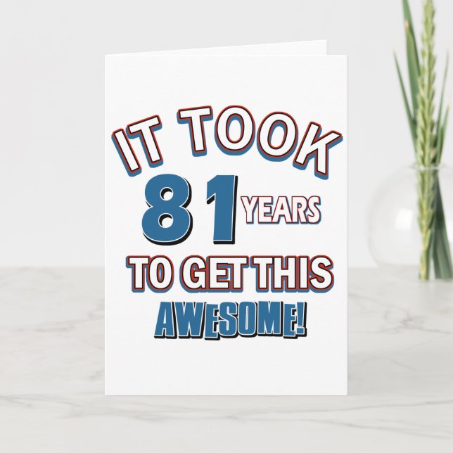 81 Jahre alte Geburtstagsdesigns Karte (Vorderseite)