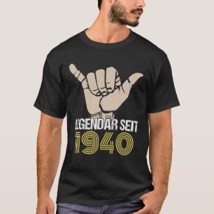 81St Birthday Ladys Men 1940 Mann Frau 81 Jahr Gi T-Shirt