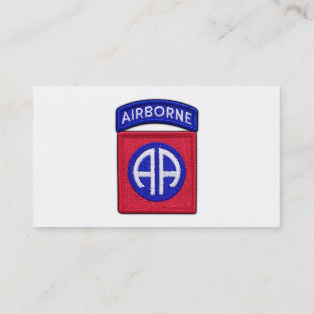 82. ABN im Flugzeug Div. untersucht LRRP Visitenkarte (Rückseite)