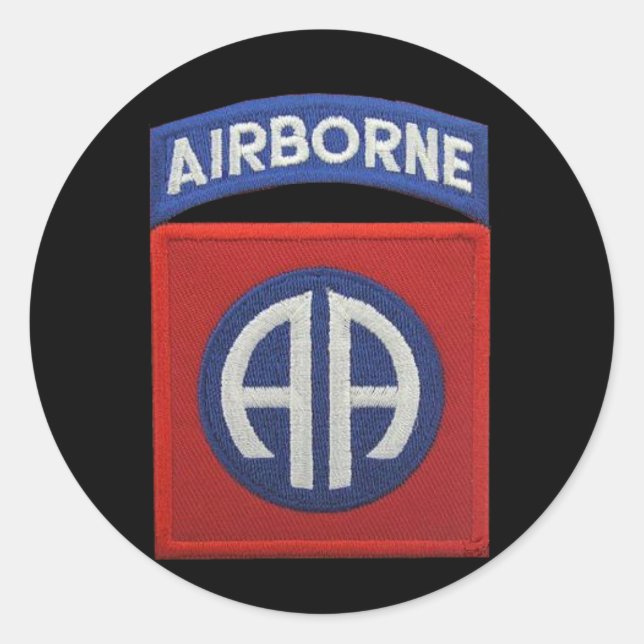 82. ABN im Flugzeug Div Veterans Vets LRP Runder Aufkleber (Vorderseite)