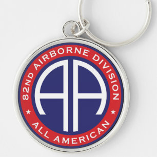 82. All American Im Flugzeug Lässig Patch Schlüsselanhänger