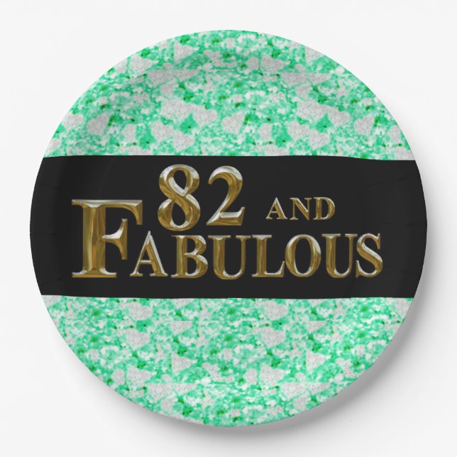 82. Geburtstag Pappteller (Vorderseite)