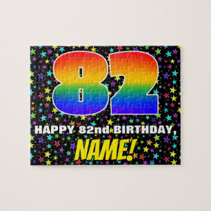 82. Geburtstag — Spaß, farbenfrohe Sternenweltenmu