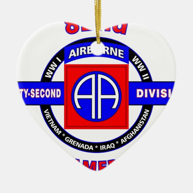 82. IM FLUGZEUG ABTEILUNG "ALLE AMERIKANER" KERAMIK ORNAMENT (Vorne)