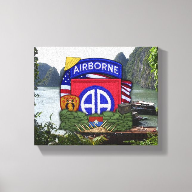 82. im Flugzeug Abteilung vietnam Kriegsveteranen  Leinwanddruck (Vorderseite)