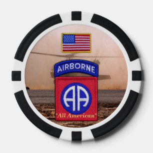 82. im Flugzeug amerikanisches Fort Pokerchips