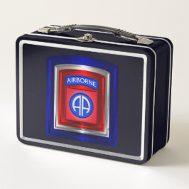 82. Im Flugzeug Division 3 Metal Tier Patch Metall Brotdose