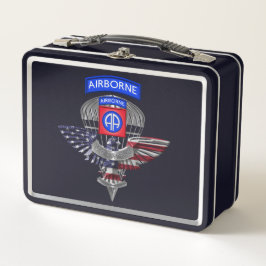 82. Im Flugzeug Division Adle Black Box Metall Brotdose