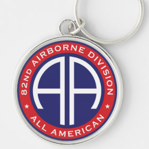 82. Im Flugzeug Division All American Lässig Patc Schlüsselanhänger
