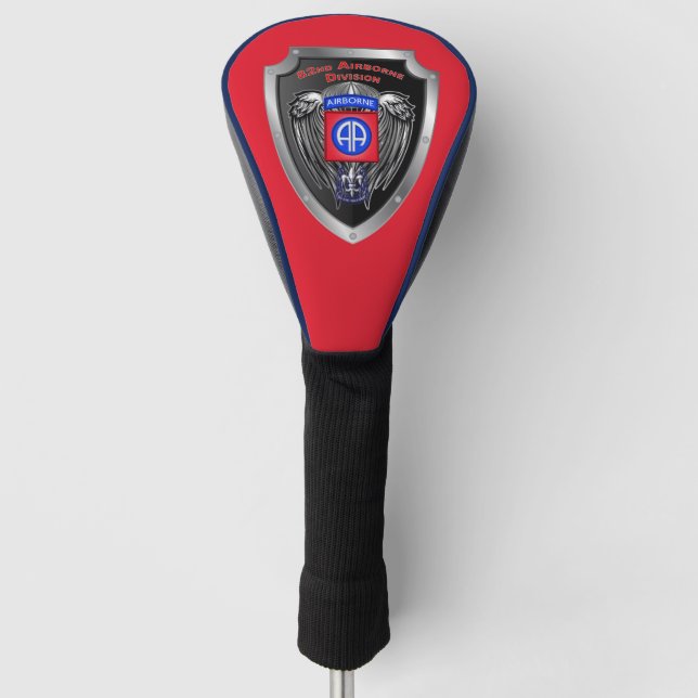 82. Im Flugzeug Division "All American" Schild Golf Headcover (Vorderseite)