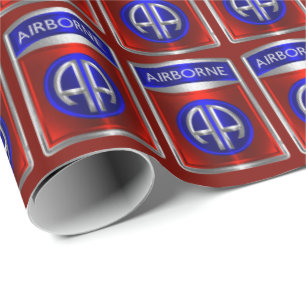 82. Im Flugzeug Division - Alle Amerikaner Geschenkpapier