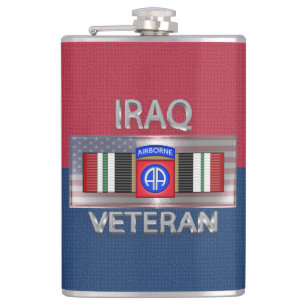 82. Im Flugzeug Division Irak Veteran Flachmann