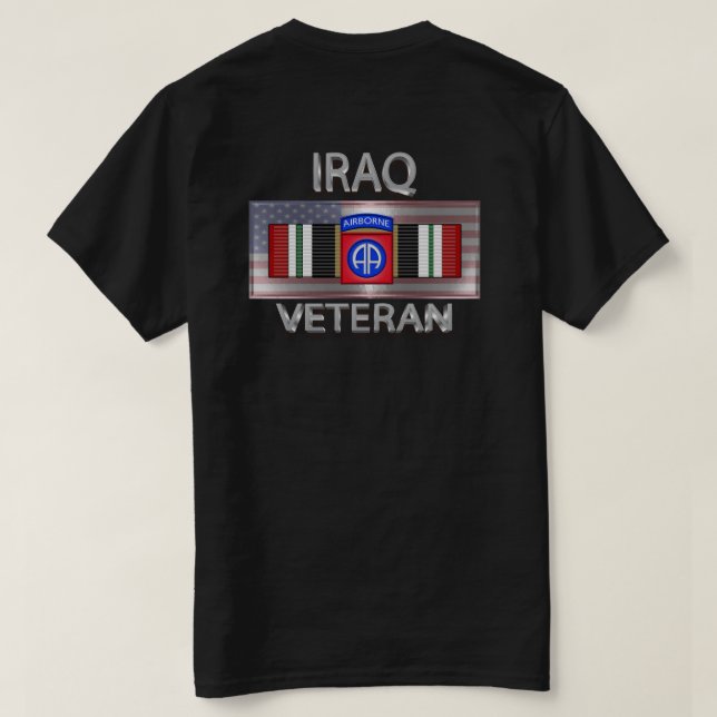 82. Im Flugzeug Division Irak Veteran T-Shirt (Design Rückseite)