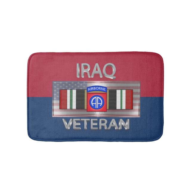 82. Im Flugzeug Division Iraq Veteran Badematte (Vorderseite)