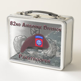 82. Im Flugzeug Division Paratrooper Wings Metall Brotdose
