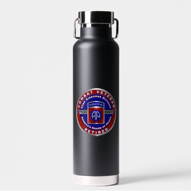 82. Im Flugzeug Division Remüde Veteran Trinkflasche (Vorne)