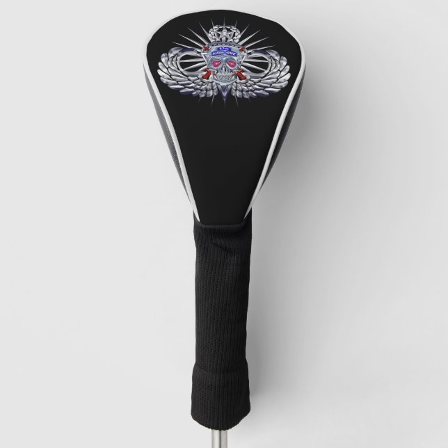 82. Im Flugzeug Division "Spiked Skull" Spump Wing Golf Headcover (Vorderseite)